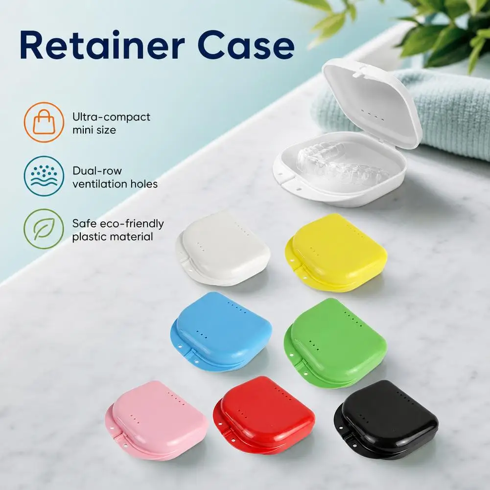 Denture Box Denture Tray Box Orthodontic Braces Protective Cover Ventilation Hole Denture Box