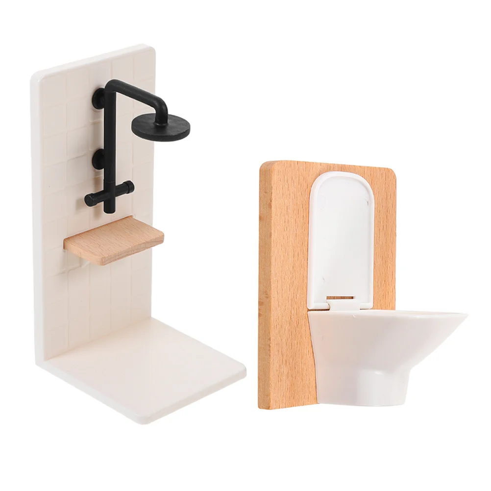 1 conjunto de móveis para casa de bonecas em miniatura, banheiro, escala 1:12, banheiro, banheira, acessórios realistas, casa de bonecas, banheiro