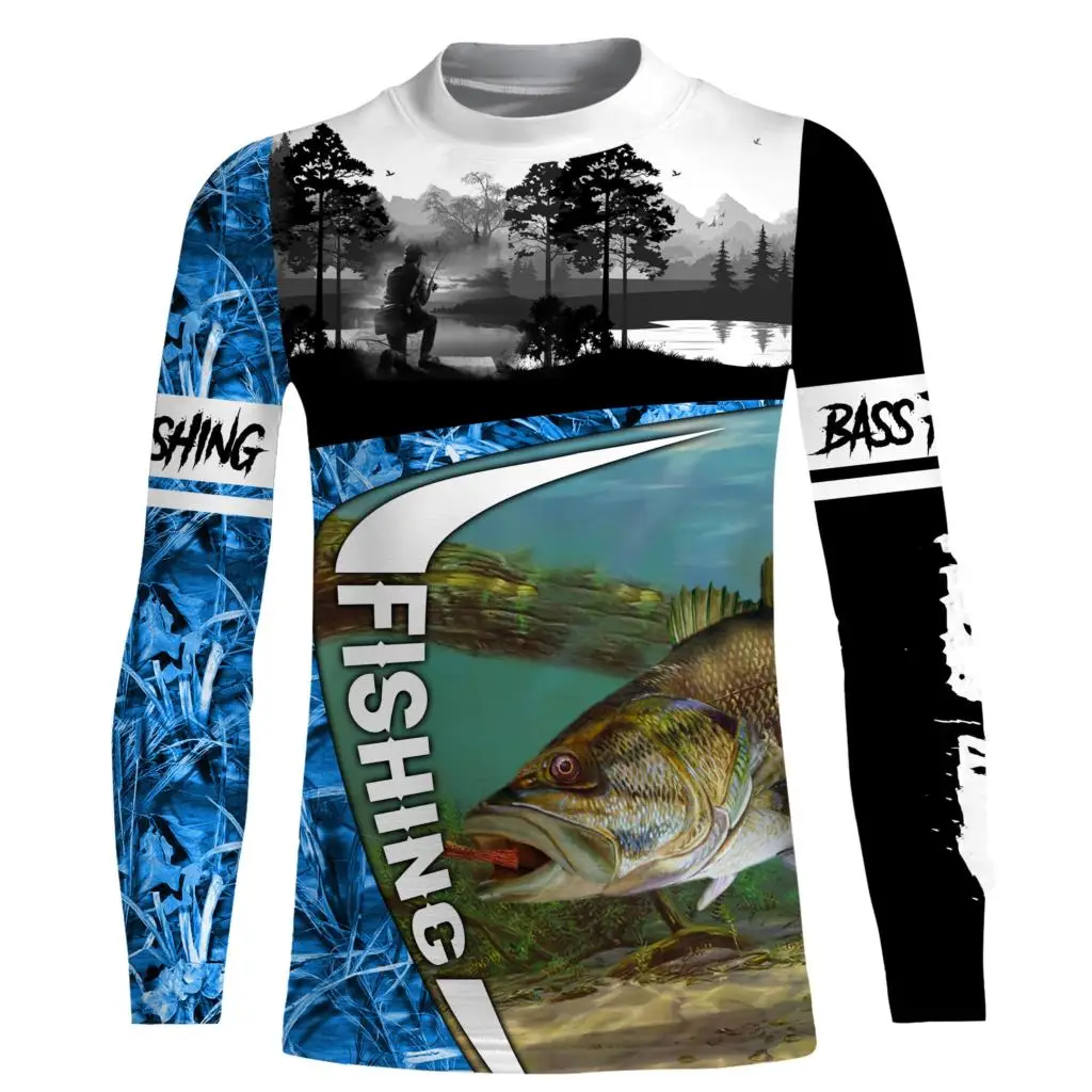 Men's Long Sleeve T-shirts 3d Printed Fashion Fish Long T Shirt For Men Street O Neck Pullover Oversize T Shirt Man Clothes Tops