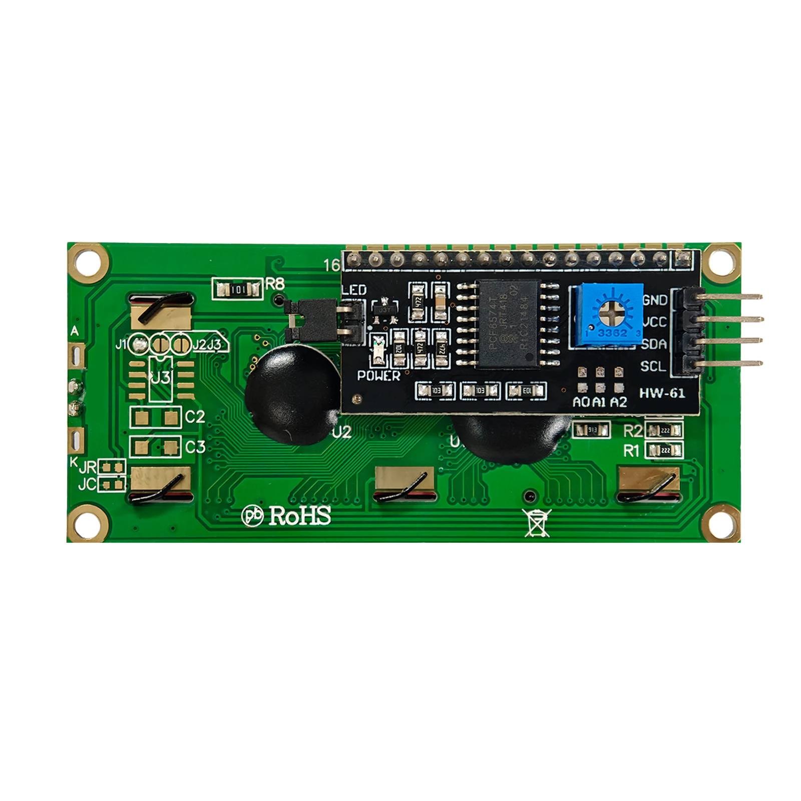 LCD1602 Display Module 16x2 Character I2C IIC 5V Blue Yellow Green Screen PCF8574 Adapter Board for Arduino