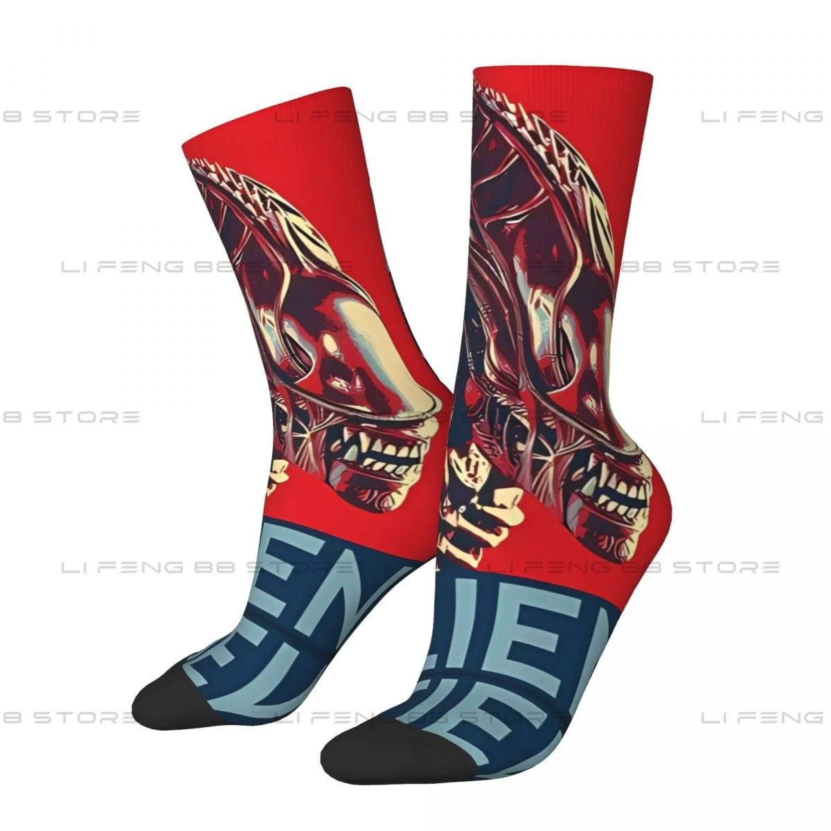 Alien Movie Xenomorph Unisex Winter Socks Hip Hop Happy Socks Street Style Crazy Sock