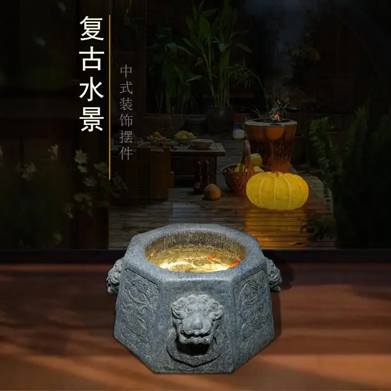 fish pond flowing water ornament circulating water can raise fish outdoor garden landscape fountain fish tank