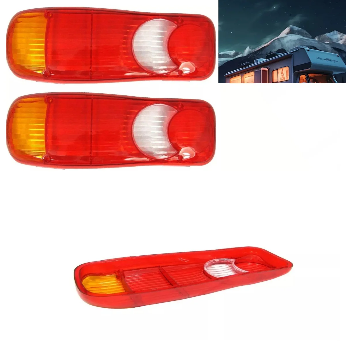 

2PCS Rh + Lh Fits For Nissan Cabstar Rear Tail Light Lens Eclipse Teardrop Automobiles Tail Light Assembly Replacement