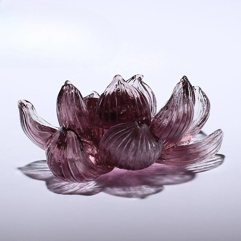 Ancient glazed incense burner lotus incense insert ornament zen thread incense seat tea table decoration handicraft lotus