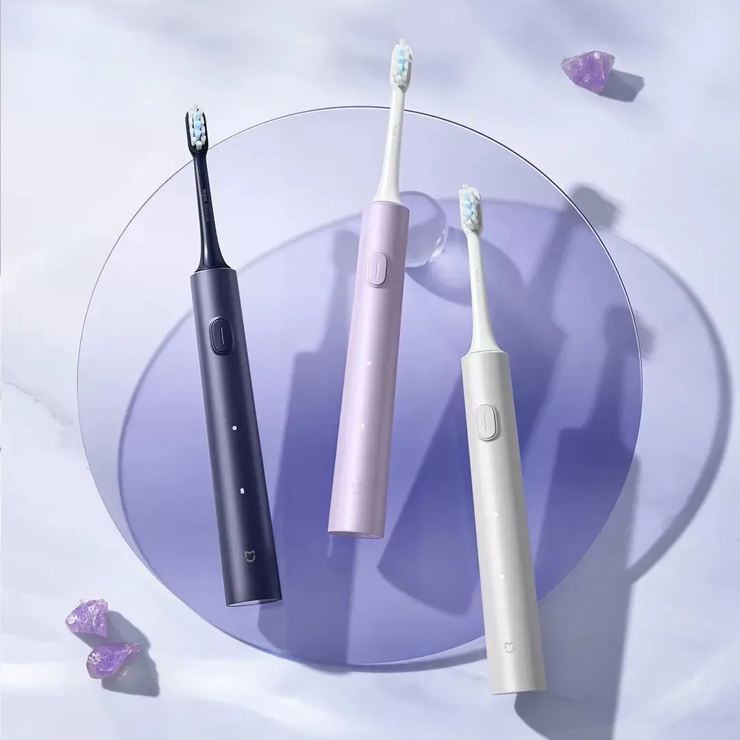 XIAOMI Mijia Sonic Electric Toothbrush T302 3colors 4 Brush Heads IPX8 Water Proof 360° Wireless Charging 4 Modes Cleaning Teeth