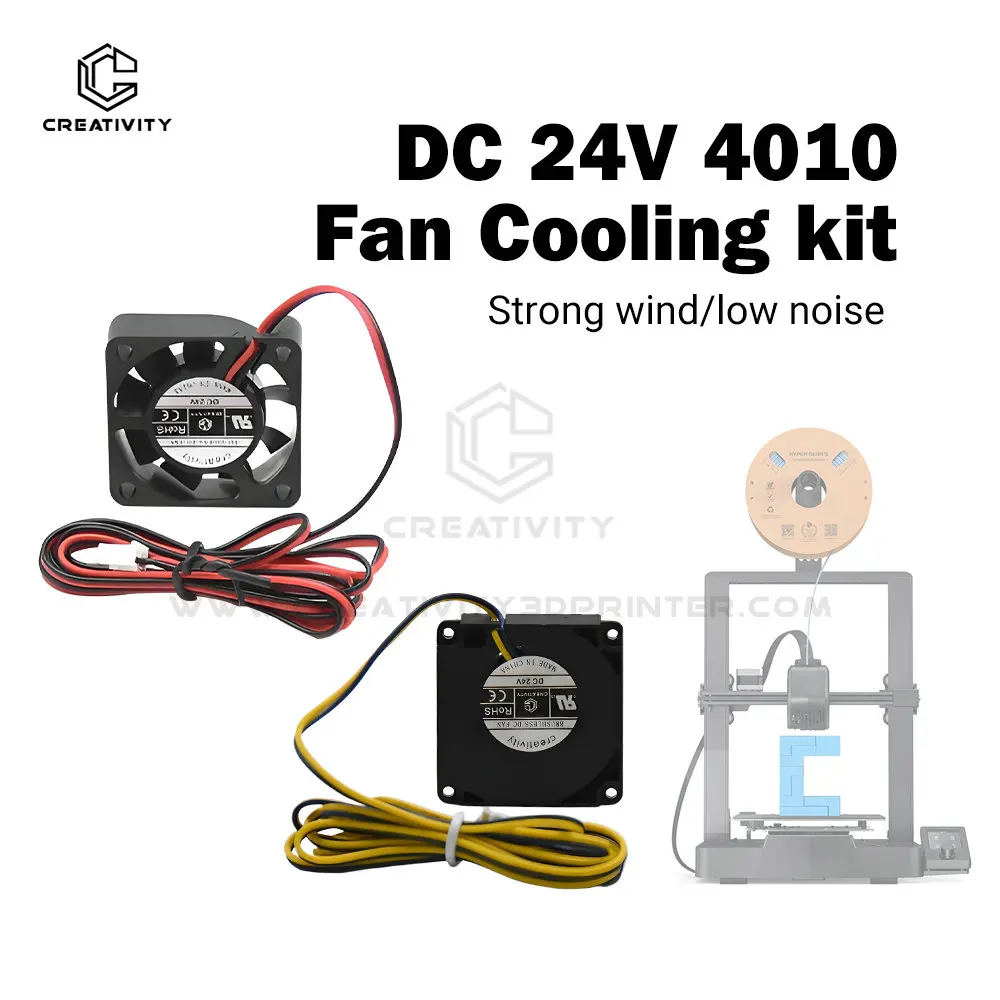 

Охлаждающий вентилятор для 3D-принтера 4010, бесшумный и малошумный, 4010, осевой вентилятор, 12 В, 24 В, вентилятор L1000 мм для 3D-принтера Hotend Fan