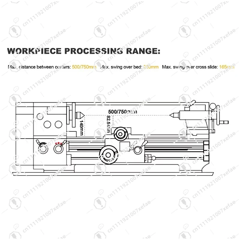 CJM280 38mm Hole Table Small Manual Metal Lathe