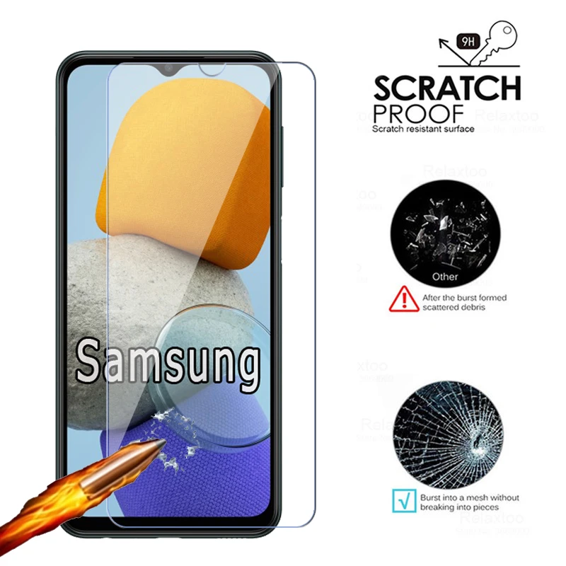 2-1Pc Screen Protector For Samsung Galaxy M02 M02s M22 M23 M32 M33 M53 Tempered Glass For Samsung M 02 S 22 23 32 33 53 5G Cover