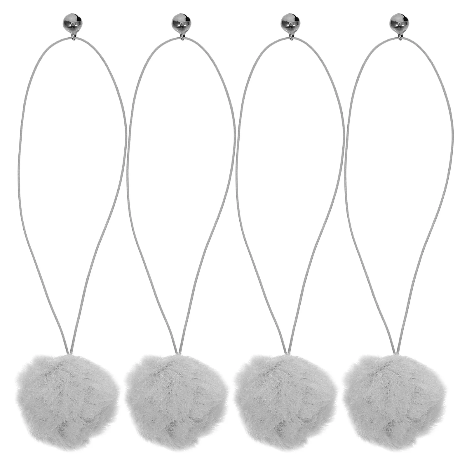

4 Pcs Cat Scratching Post Replacement Ball Toy Cats and Dogs Bell Plush Balls with Bells Hangings for Trees