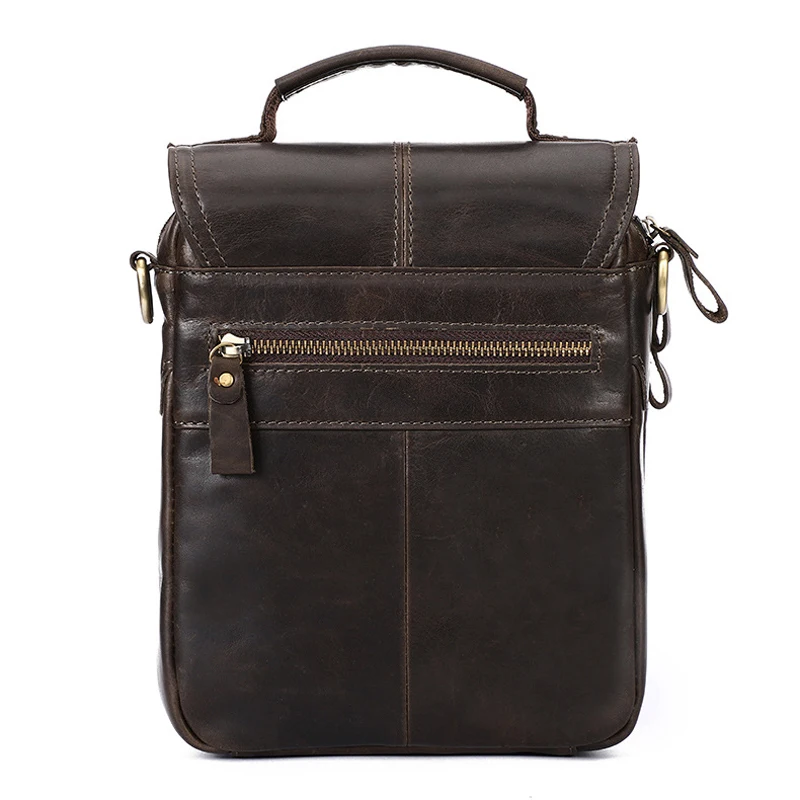 Vintage Men Shoulder Bag Genuine Leather Messenger Postman Bags for Man Husband Phone Office Crossbody Bags Hand Bag Sling Bag