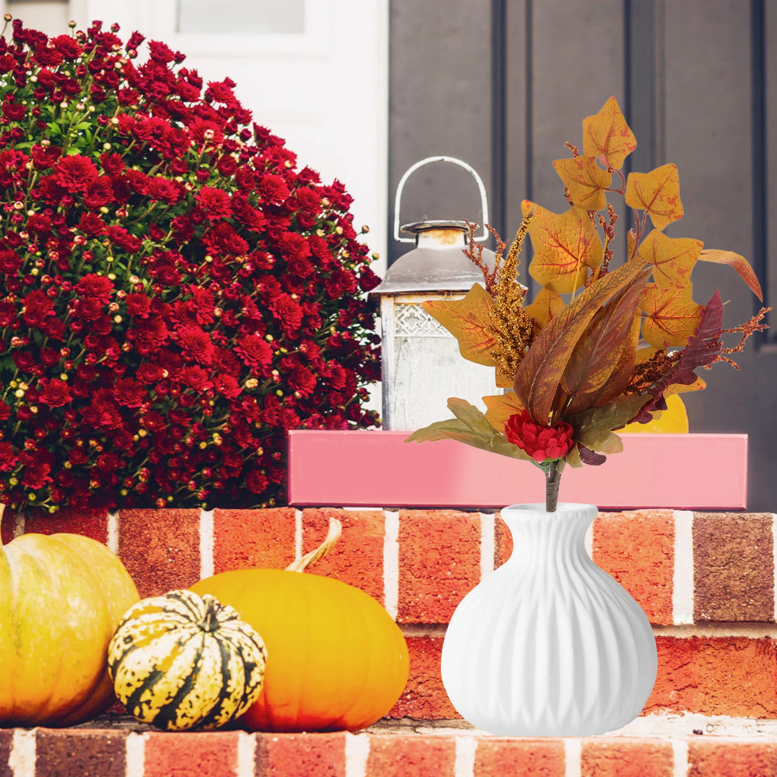 

Simulation Maple Leaf Branch Decor Reusable Fake Maple Leaves Stems For Home Office Wall Decoration, Fall Harvest Festival