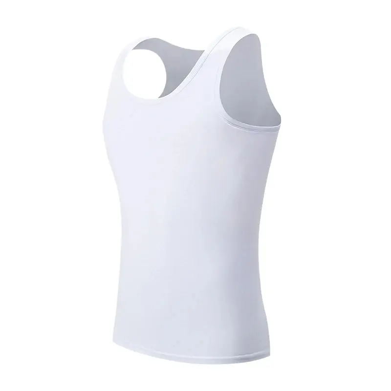 1/3 Stuks Heren Effen Kleur Basic Katoenen Vest Jeugd Slank Oefening Zweetabsorberend T-shirt Middelbare Leeftijd Comfortabel Dieptepunt - afbeelding 1