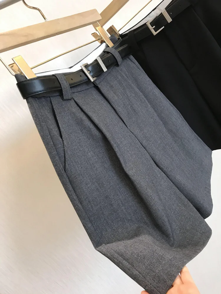 

Summer women's casual solid color high waisted loose shorts