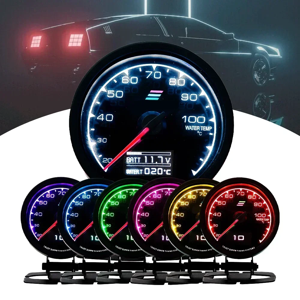 GReddi Boost Gauge Water Temp 7 Warna LCD Display Turbo Oil Pressure RPM Tachometer Racing Meter Car Accessories