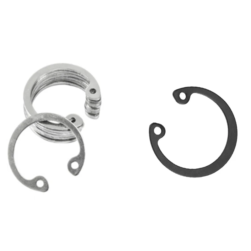 445 قطعة C نوع إحكام داخلي الاحتفاظ خواتم مجموعة متنوعة ل ثقب بحلقة إحكام المفاجئة خواتم أسود-A73M