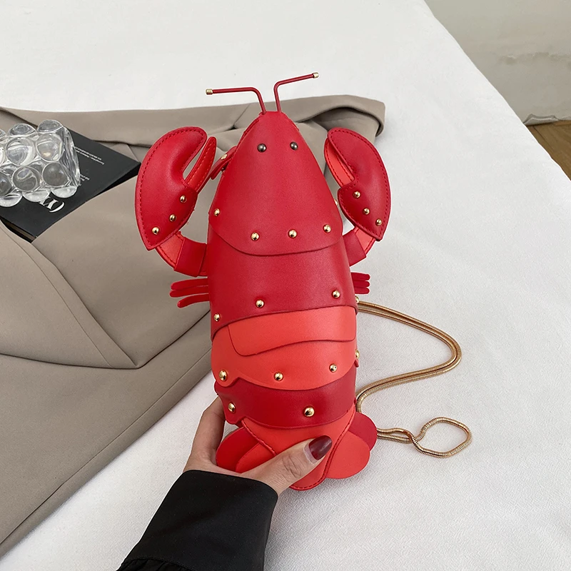 

High Quality Women PU Leather Shoulder Bag Fashion New Ladies Lobster Shape Crossbody Bags for Women Casual Female Messenger Bag