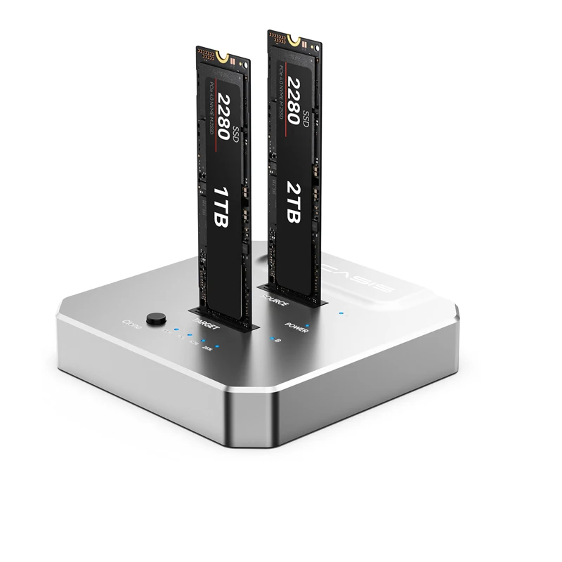 Acasis 20Gbps Dual-Bay M.2 NVME SSD Enclosure SSD Duplicator Offline Clone USB 3.2 Type-C Gen2 to NVMe Docking Station for PC — zdjęcie produktu 7