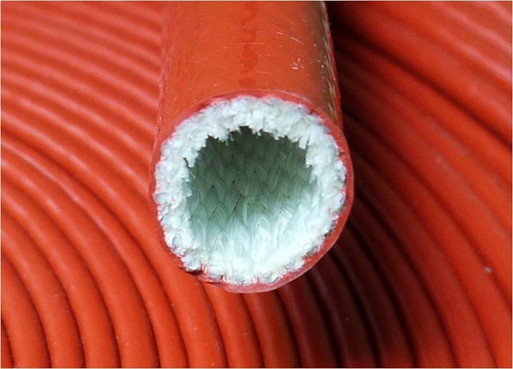 High Temperature Resistant Fiberglass Tube Silicone Resin Coated Glass Fiber Braided Fireproof Sleeve Fire Retardant Casing Pipe