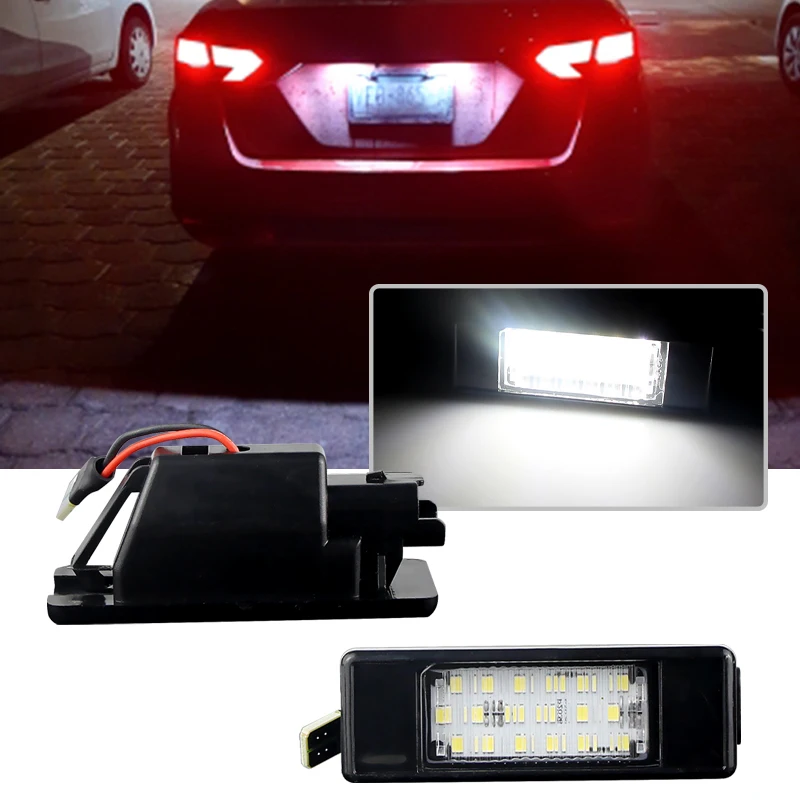 2PCS For NISSAN Pathfinder ab/NV 200 Evalia ab/Qashqai I (J10)/X-Trail Car LED License Number Plate Light Lamp Signal Light