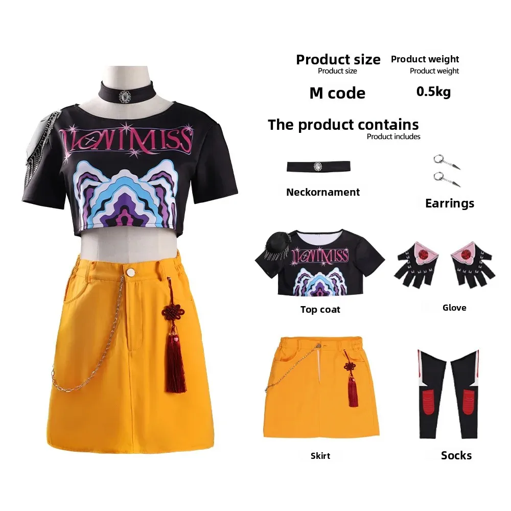 أزياء أنيمي شيطان هنتر سكواد لوم زوي ميرا التأثيرية مجموعة كاملة للفتيات Kpop أيدول لعب الأدوار كرنفال الزي بدلة حفلات الهالوين