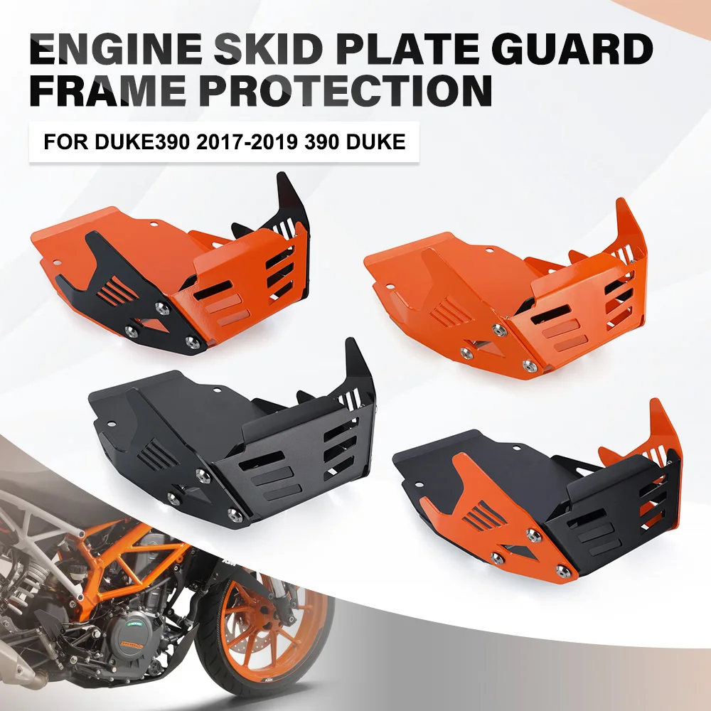 

For DUKE390 2017 2018 2019 390 DUKE Accessories Skid Plate Bash Frame Guard Protection Cover Aluminum Engine Housing Protector