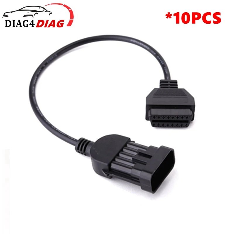 

10Pcs OBDII Extension Cable Trolley Transfer Cable Line For Opel Car Cable Obd 10pin To 16pin 10pin Connector Cable