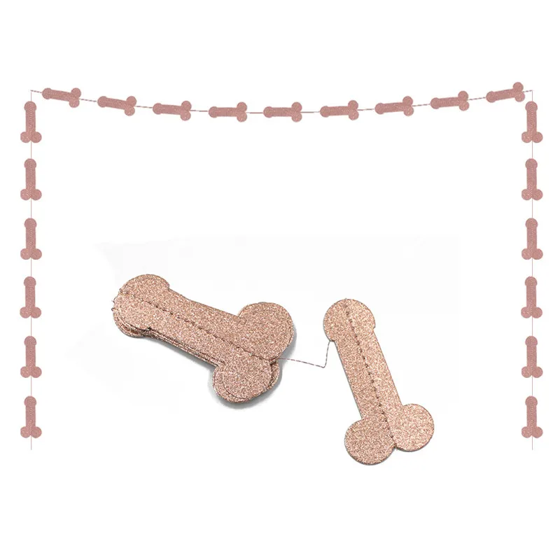 1 borsa addio al nubilato stamina in oro rosa Willy pene banner addio al nubilato addio al nubilato festa ghirlanda decorazione di nozze forniture