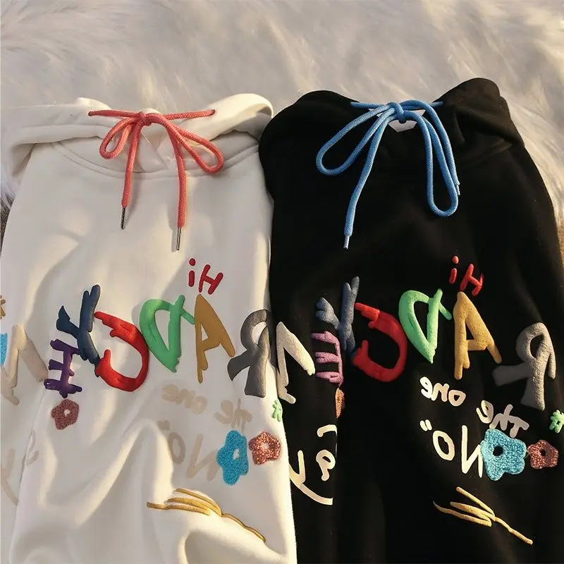 مقنعين سترات قطنية عالية الجودة المرأة Y2K الملابس 2000S صورة ظلية زمم الدافئة الأزرق الداكن المرأة الشتاء العصرية Ins الهيب هوب حجم كبير #1