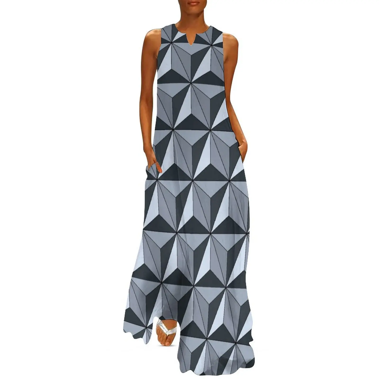 

Spaceship Earth - Silver Long Dress beach dresses Dresses for wedding party Dance dresses Dress