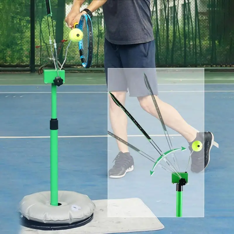 Tennis Practice Rebounder Portable Tennis Swing Trainer Single Swing Topspin Practice Devices Training Equipment Tennis Gadgets