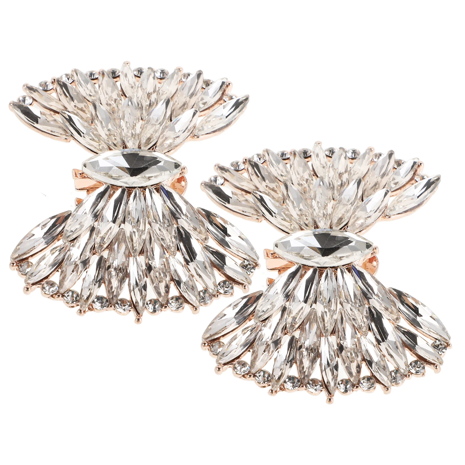 

2pcs Bow Shoe Flower Clips Bride Shoes Buckle Accessories Zinc Alloy Decorations Wedding Jewelry Pumps Heel Elegant Detachable