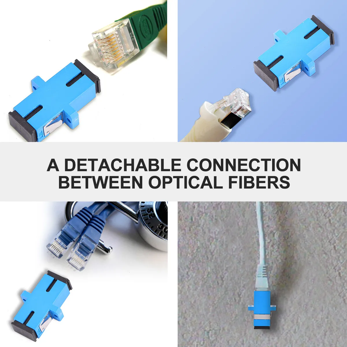 24Pcs Optic Coupler Adapter Detachable Connector Optical Cable Connector Low Insertion Loss Fiber Converter