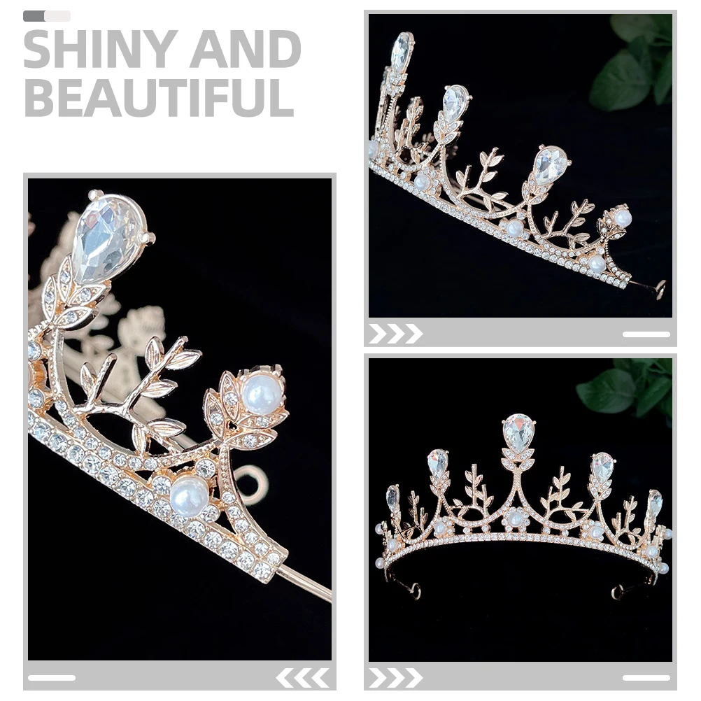 

Diamond Crown Hair Accessory Bridal Tiara Headband Crowns for Wedding Brides Tiaras Women Rhinestones