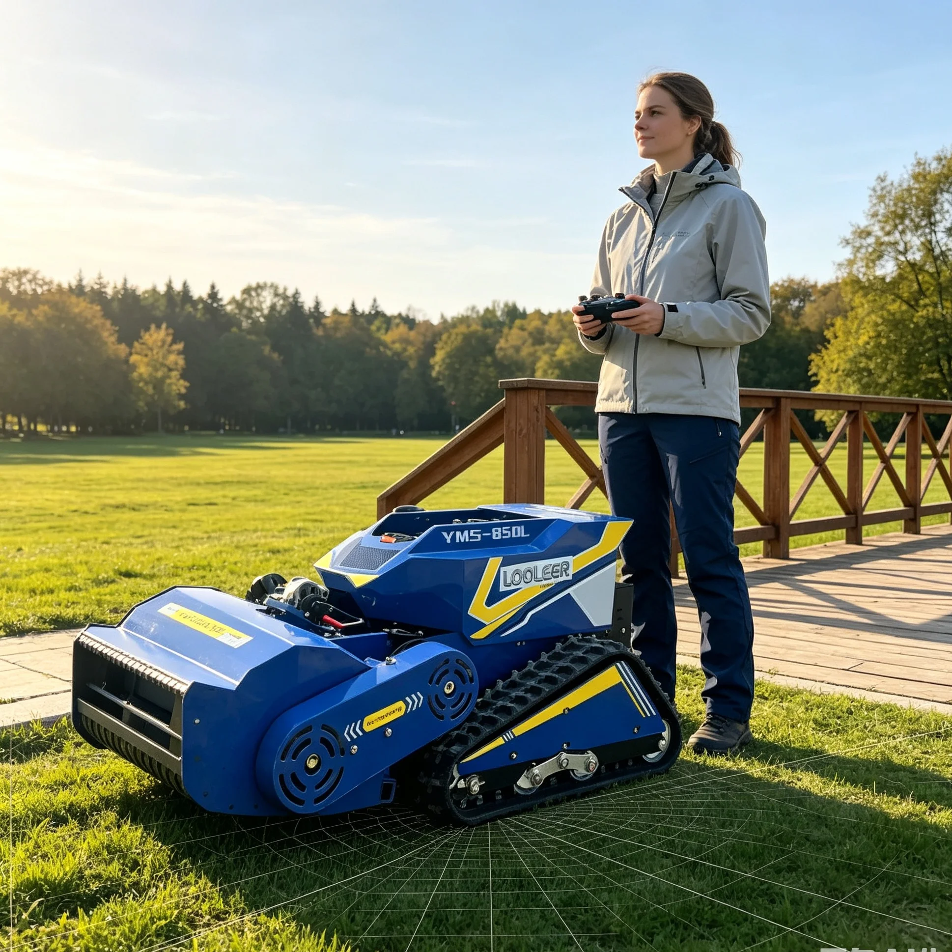 Customized Large Ecological Park Hillside Lawn 1000SM Self‑Propelled Intelligent Mower, Premium Blue Color, Upgradeable Industri