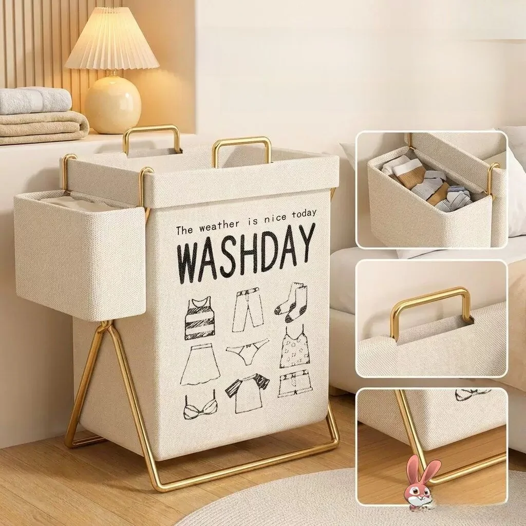 Ins Style Dirty Laundry Basket Bedroom Bathroom Clothes Storage Basket Underwear Separate Laundry Hamper Home Use
