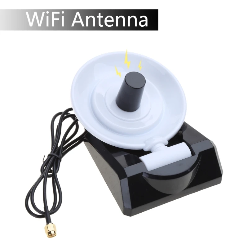 Antena WiFi de 2,4 GHz, alta ganancia, 10dBi, RP-SMA, macho, inalámbrica, WLAN, direccional, con Cable RG174