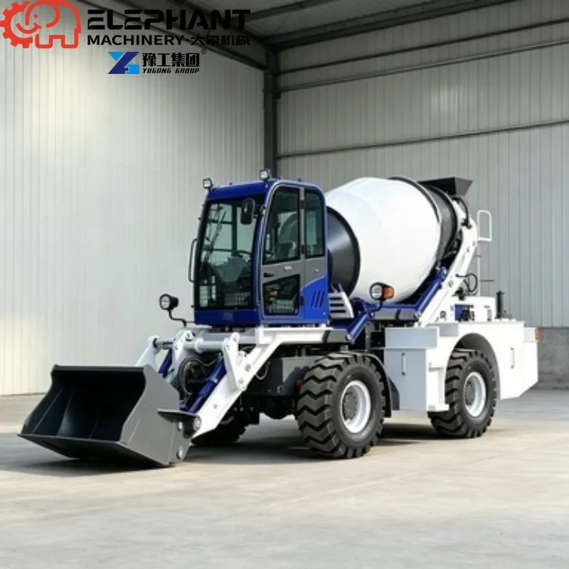 Hydraulic Pump Diesel Engine Compact Self-Loading Concrete Mixer Truck, Small Construction Machinery Made In China