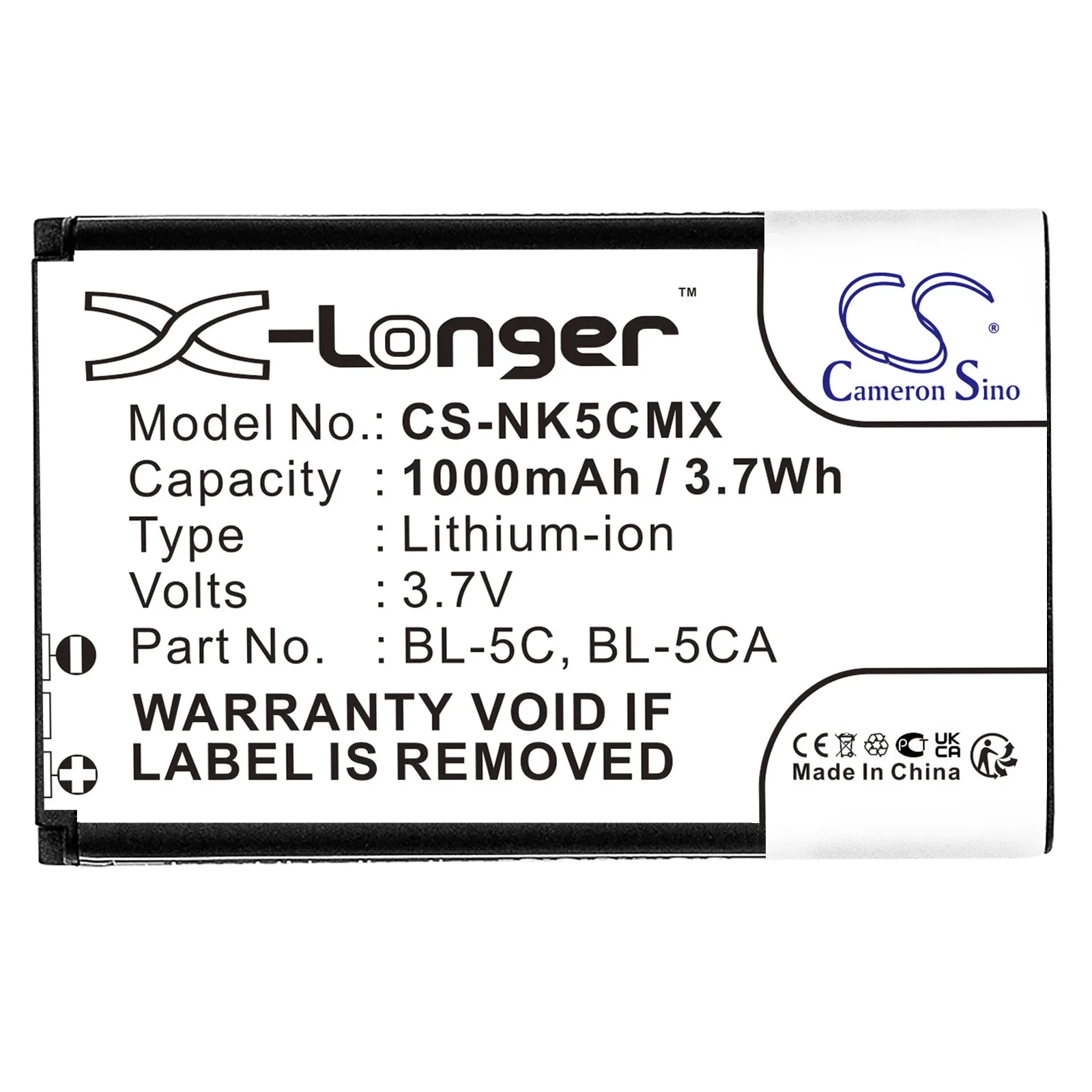 1000mAh Battery for BBK Barcode Scanner VIVO I530, VIVO I589, VIVO K118, VIVO K119, VIVO K201, VIVO K202, VIVO V207