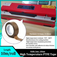 0.13/0.18mm Thickness Tefl PTFE Insulation Friction Resistant Tape 5-100mm 300℃ High Temperature Tapes for Vacuum Sealer Machine