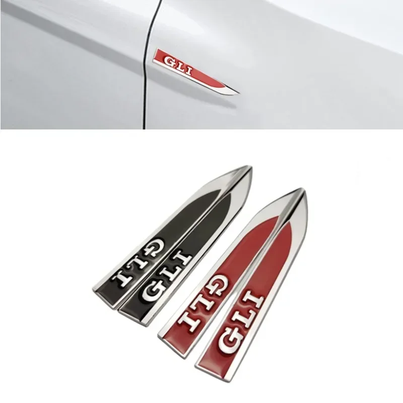 

1Pairs 3D Metal Car GLI Logo Letters Front Side Fender Badge Emblem Sticker For VW Sagitar Jetta GLI MK5 MK7 MK4 MK6 Accessories