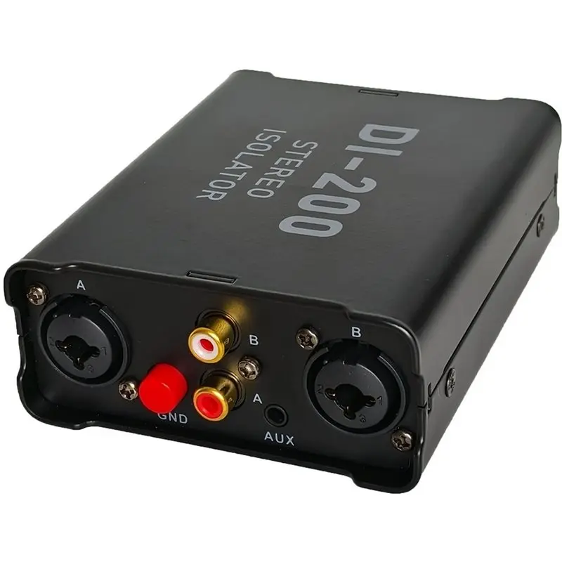 A97I-2-Channel XLR Stereo Audio Isolator Multifunctional Audio Noise Filter 2 Way Audio Isolator For Mixer Mic Live