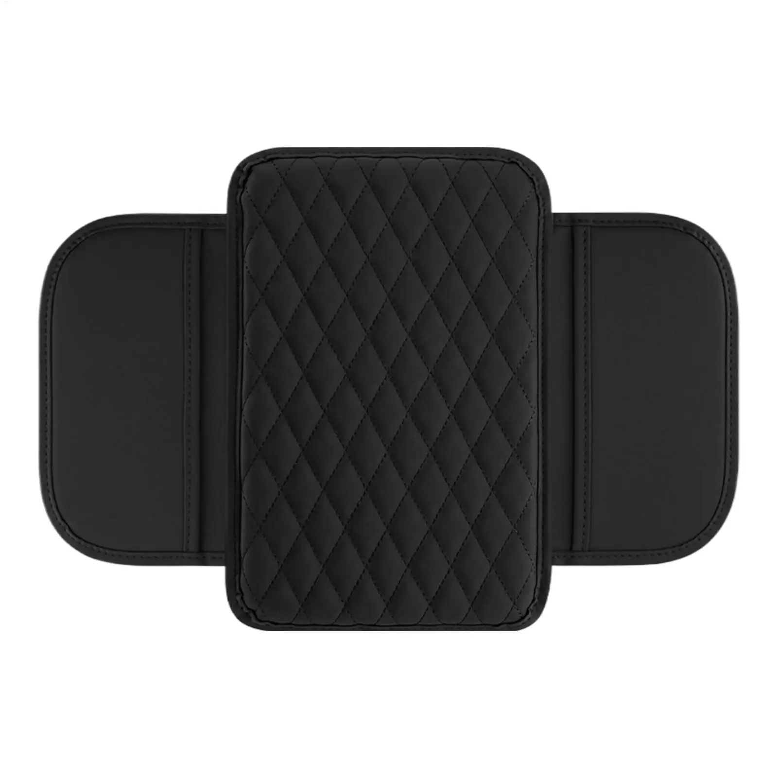 Car Arm Rest Cushion Pad Large Capacity Leather Car Armrest Cover For Automotive Vehicles Sedan Pickup Truck Trailer RV Tractor