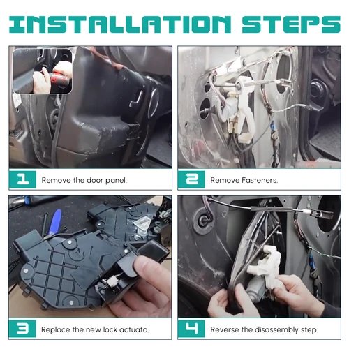 Imagen 2 del producto Juego completo de actuador de pestillo de cerradura de puerta de 4 piezas para Volkswagen Jetta Golf MK4 Bora restaura cerradura Central entrada sin llave