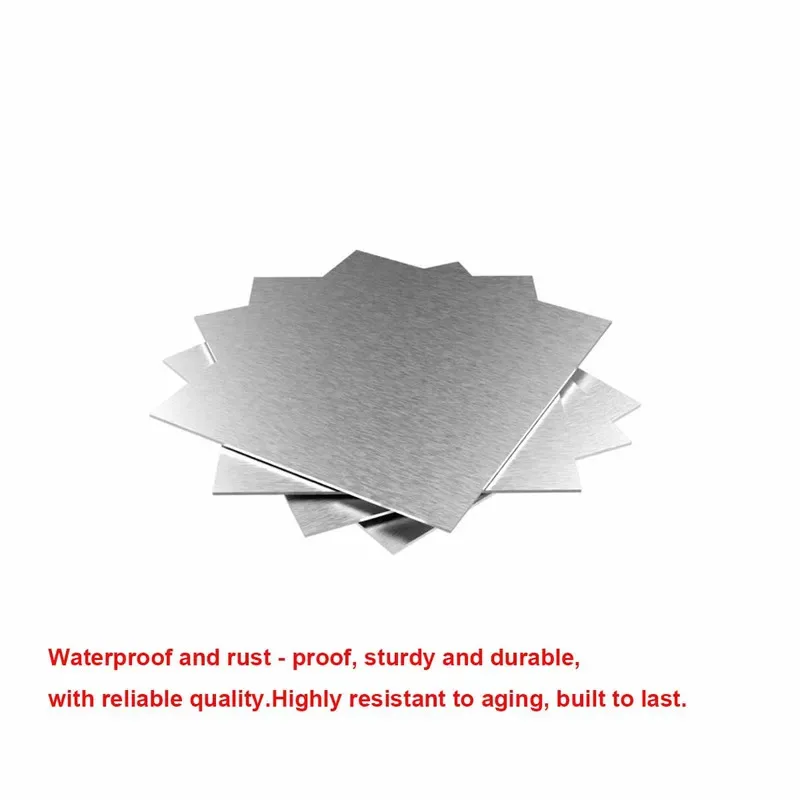 316 Stainless Steel Square Plate Sheet Ultra Thin Thick 0.1 to 1.5mm for Precision Use