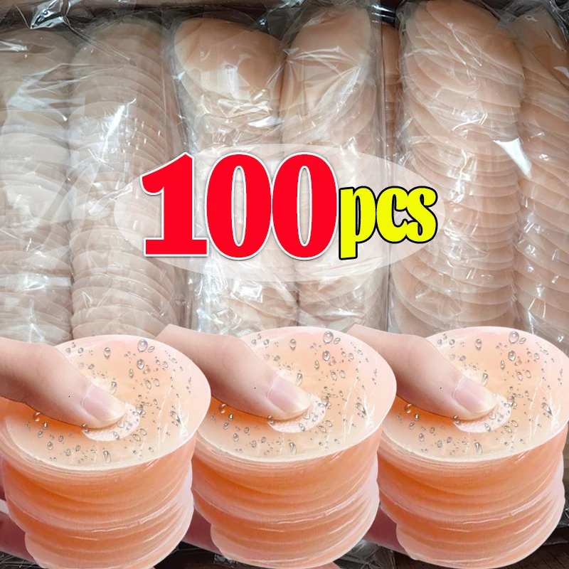

2/100 шт. силиконовый чехол для сосков, невидимые самоклеящиеся наклейки на грудь, многоразовые накладки на бюстгальтер, женские подушечки для подтяжки, нижнее белье