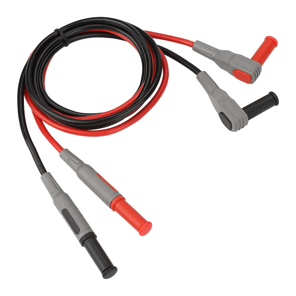 Banana Test Cable Banana  P1033 4mm Banana Plug Test Line Injection Molded Right Angle to Straight Multimeter Wire Cable