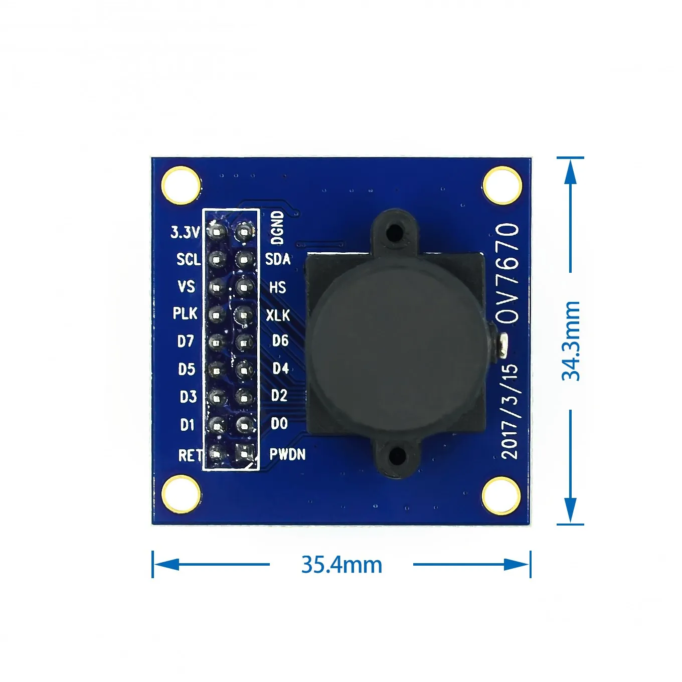 OV7670 camera module module STM32 driver microcontroller e-learning integrated Display effective size is 640X480