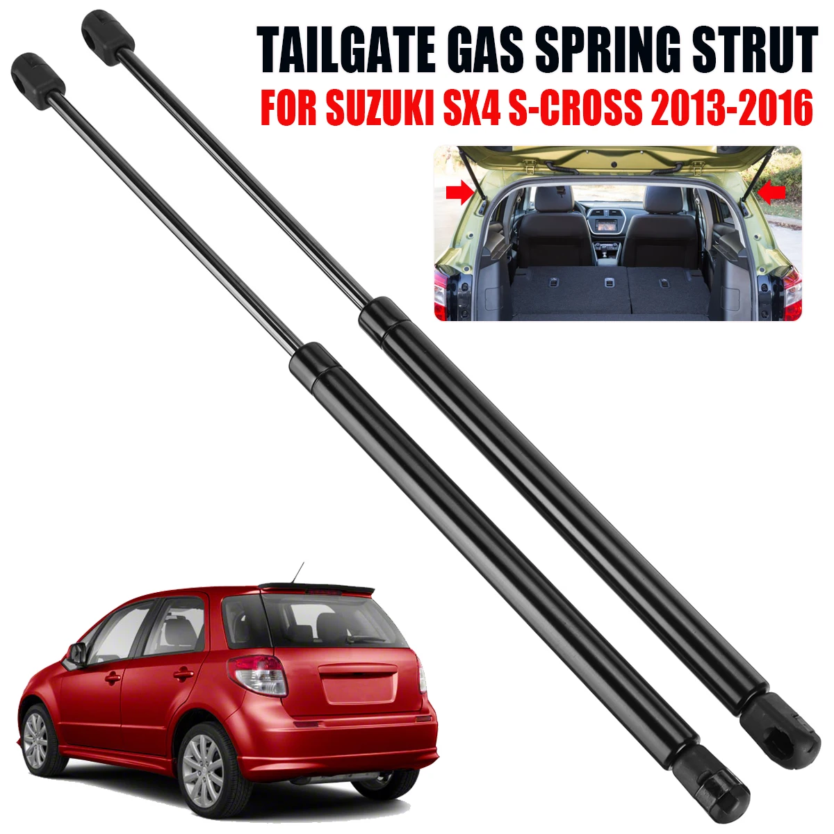 2PCS Rear Trunk Boot Tailgate Lift Support Rods Gas Spring Struts DampersFor Suzuki SX4 S-Cross 2013 2014 2015 2016 2017-2019