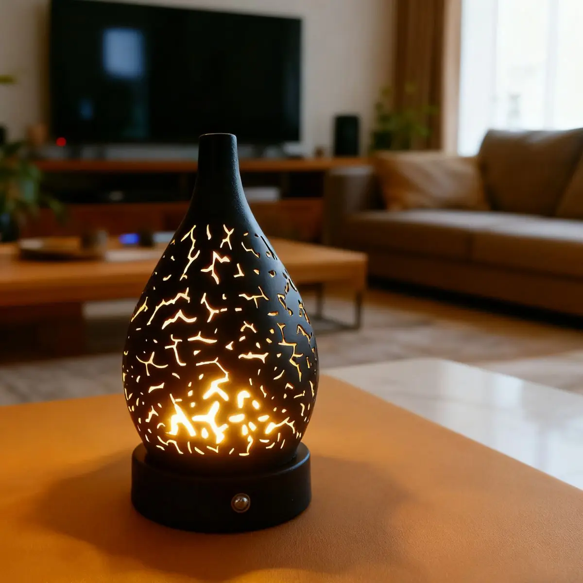 1 buah lampu malam berbentuk retakan tetesan air, penggunaan pengisian daya USB, sakelar sentuh untuk mengubah warna lampu, kecerahan yang dapat disesuaikan