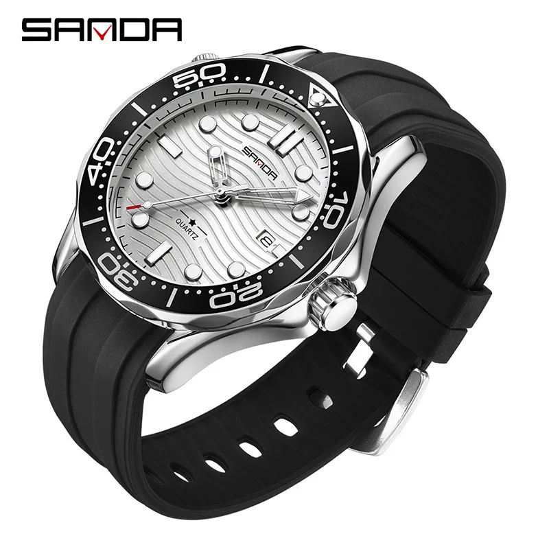 SANDA 1145 Fashion Business Men's Quartz Watch Simple Multi Functional Waterproof Night Light Single Calendar